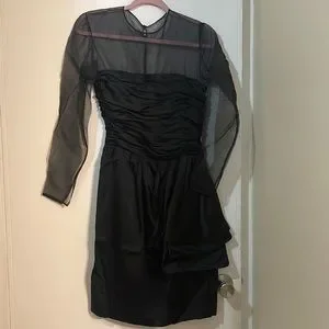 Dresses Rare Philippe Venet Black Cocktail Dress Hubert De
